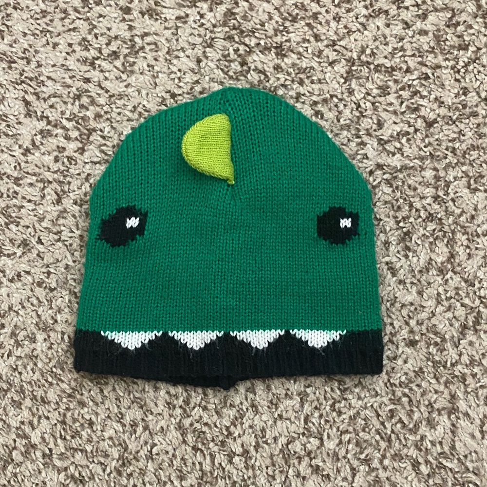 Green Dinosaur Knit Beanie